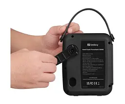 Акумулятор портативний Sandberg 20000 mAh 20 W динамозаряджання режим ДБЖ прожектор ліхтарик - мініатюра 4