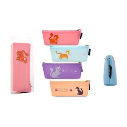 Пенал силіконовий Cute Cat, 20x8x3.5 см, PVC, 805-16P (В асортименті) - мініатюра 2