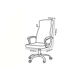 Еластичний захисний чохол на ігрове/комп'ютерне крісло Semi Chair Cover А10 - Black/Grey - L - мініатюра 2