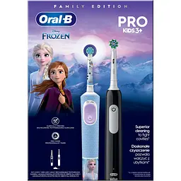 Набір електричних зубних щіток Oral-B Family Edition: Vitality Pro Series 1 Vitality & Kids Холодне Серце 2, 2 шт. - мініатюра 3