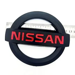 Емблема решітки задня для Nissan матова Чорна 128х108 мм Пластик на скотчі (Завод) - мініатюра 4