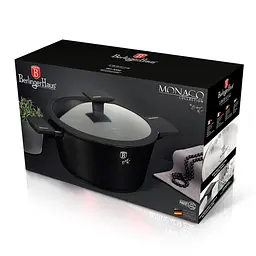 Каструля з кришкою Berlinger Haus Monaco Collection, 6,1 л, чорна (BH 7088) - мініатюра 2