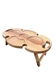 Винний столик Дуб з ручками 50x30x17