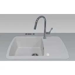 Кухонна мийка Adamant OPTIMAKS old stone 775x495x200 мм, з крилом 77,5 см - мініатюра 2