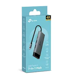 Концентратор TP-Link USB-C 7-in-1 3xUSB + HDMI + SD/TF + USB-C PD100W (UH7021C) - мініатюра 4