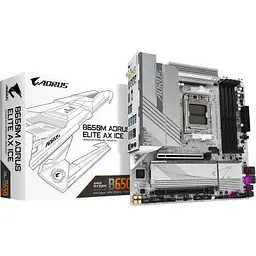 Материнська плата Gigabyte B650M AORUS ELITE AX ICE (B650M A ELITE AX ICE) - мініатюра 6
