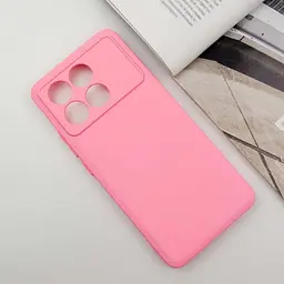 Чохол TPU GETMAN Liquid Silk Full Camera для Xiaomi Poco X6 Pro Рожевий / Pink - мініатюра 2
