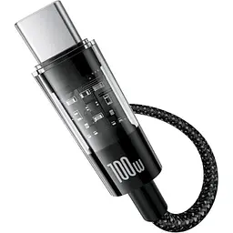 Кабель Baseus Gem USB-A to USB-C 100w 1m Black (P10373002111-00) [155565] - мініатюра 3