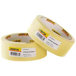 Стрічка малярна Unifix 38 мм x 40 м жовта (в упаковці 7 шт.)