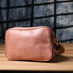 Жіноча сумка з плюшевою вставкою на лицьовій стороні з екошкіри Vintage s_15133 рожева - мініатюра 8