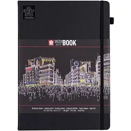 Блокнот Sakura Sketch 21х29.7 см 140 г/м2 80 л чорний