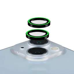 Протиударне захисне скло AR для камери Apple iPhone 15/15 Plus green , захист лінз від подряпин та ударів, лінзи на камеру з рамкою, ArmorStandart (ARM76136)