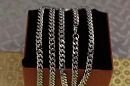 Ланцюг Xuping Jewelry панцирний Гурмета 50 см 6 мм сріблястий
