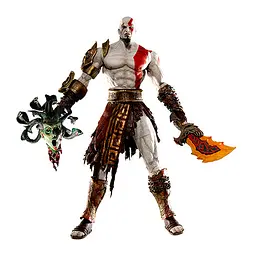 Фігурка Бог війни Кратос з головою Медузи Kratos God of War with Medusa head 18 см game GoW 27.09 - мініатюра 2
