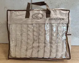 Плед-покривало Koloco Кубік 3Д 200х230 бежевий євро - мініатюра 7