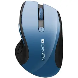Миша бездротова Canyon MW-01 темно-синій/чорний USB оптична синій LED-сенсор 2.4 GHz 1000 / 1200 / 1600 dpi 6 кнопкок