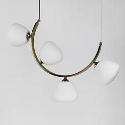 Вражаюча люстра MODERN FLORAL ARCH на 4 плафони Line.F C 18D/4 AB - мініатюра 4