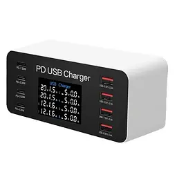 Мультизарядний пристрій Addap 8 портів USB Type-C A9 65 W PD (WLX-A9)