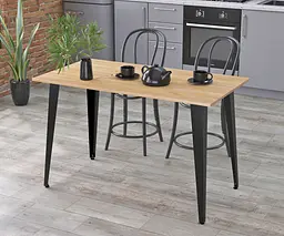Обідній стіл Лінда 120-65 Прямі кути Loft Design (Дуб Крафт золотий)