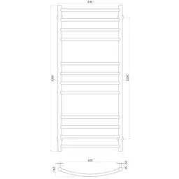 Рушникосушарка UNIO LDE W 1200-500-12 Драбинка Дуга Еліт (21426) - мініатюра 4