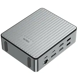 Перехідник HUB WIWU Matrix docking station 16in1 W1601 Gray - мініатюра 5