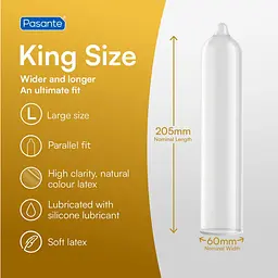 Презервативи Pasante King Size XL, 3 шт - мініатюра 5