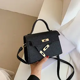 Жіноча сумка через плече крос-боді з екошкіри Lilly P2-14067904A Чорна - мініатюра 3