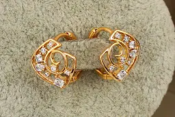 Сережки Xuping Jewelry загадка 1.4 см золотисті - мініатюра 2