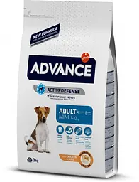 Сухий корм для собак Advance Dog Mini Adult 3 кг для дорослих собак малих порід з куркою та рисом