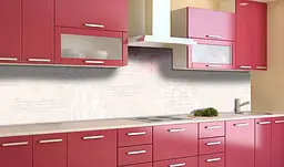 Вініловий кухонний фартух Ніжні рядки наклейка для кухні ПВХ Абстракція Рожевий Happy Pocket Z181811 - мініатюра 2