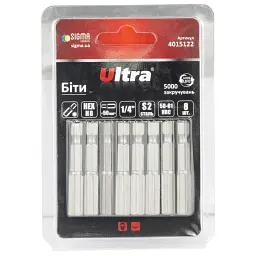 Біти HEX 8×50мм ¼" 8шт S2 (блістер) ULTRA (4015122)