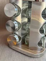Органайзер набір для спецій на підставці що обертається Edenberg EB-18002 12 ємностей для зберігання спецій Сірий - мініатюра 3