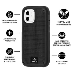 Чохол протиударний з кліпсою Pelican Shield G10 для iPhone 12 Mini (5.4") Black - мініатюра 4