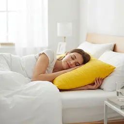 Подушка SunnyMood Ideia блискавкою гіпоалергенна жовта 50 х 70 см (8000036279) - мініатюра 4