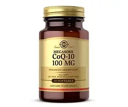 Коэнзим Q-10 Megasorb CoQ-10 100 mg 30 капсул Solgar vit0005723