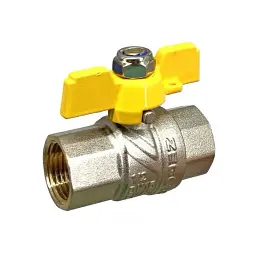 Кран кульовий для газу Zegor GB11 метелик 1/2" ВВ МОР5 30412