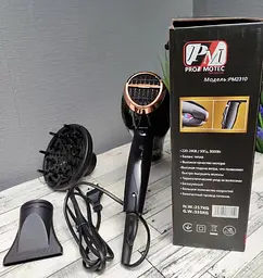 Фен для сушіння та укладання волосся Promotec PM 2310 з дифузором та концентратором - мініатюра 8