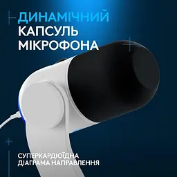 Мікрофон Logitech Yeti GX Dynamic RGB Off-White (988-000576) - мініатюра 4