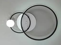 Люстра стельова LED Diasha MX2986-2A WH+BK, 35Вт, білий+чорний, діаметр 39 см, для коридору, спальні, кухні - мініатюра 3