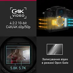 Цифрова фотокамера Panasonic Lumix G DC-GH7E Body - мініатюра 8