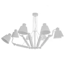 Люстра підвісна Brille павук в зал E27 60W WH (BL-523S/8) - мініатюра 3