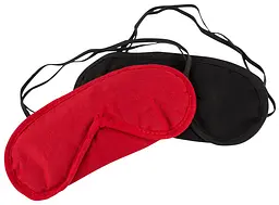 Маски на очі Cottelli Collection Blindfold Set червона і чорна - мініатюра 2