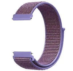 Ремінець нейлоновий на липучці BeWatch для Samsung Galaxy Watch 4/5/6 Бузковий (1011332.4UW) - мініатюра 2