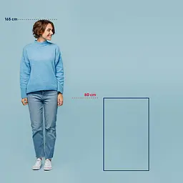 Килимок для ванної Kela Maja 80x50x1.5 см морозно-блакитний (23555) - мініатюра 5