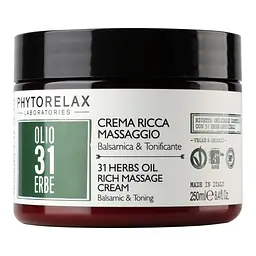 Масажний крем для тіла Phytorelax Vegan&Organic 31 Herbs Oil, 250 мл (6027291) - мініатюра 2