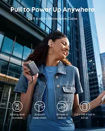Портативний зарядний пристрій Nano - 10000 mAh 45W Built-In USB-C Cable Black Anker teh0027048 - мініатюра 5