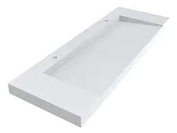 Умивальник Miraggio OLMOS 1500 (0001111) Mirasoft, Матовий, Підвісний/Врізний, Білий