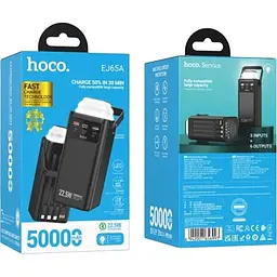 Зовнішній акумулятор Hoco EJ65A High 50000mAh 22.5W Black [166260] - мініатюра 2
