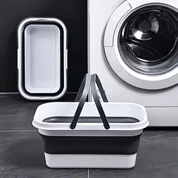 Відро складане MBM My Home Bin-19 біло-сіре 16 л (BIN-19 16L WHITE/GRAY) - мініатюра 4