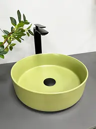 Умивальник VBI Prato olive matt накладний VBI-011402, Зелений - мініатюра 4